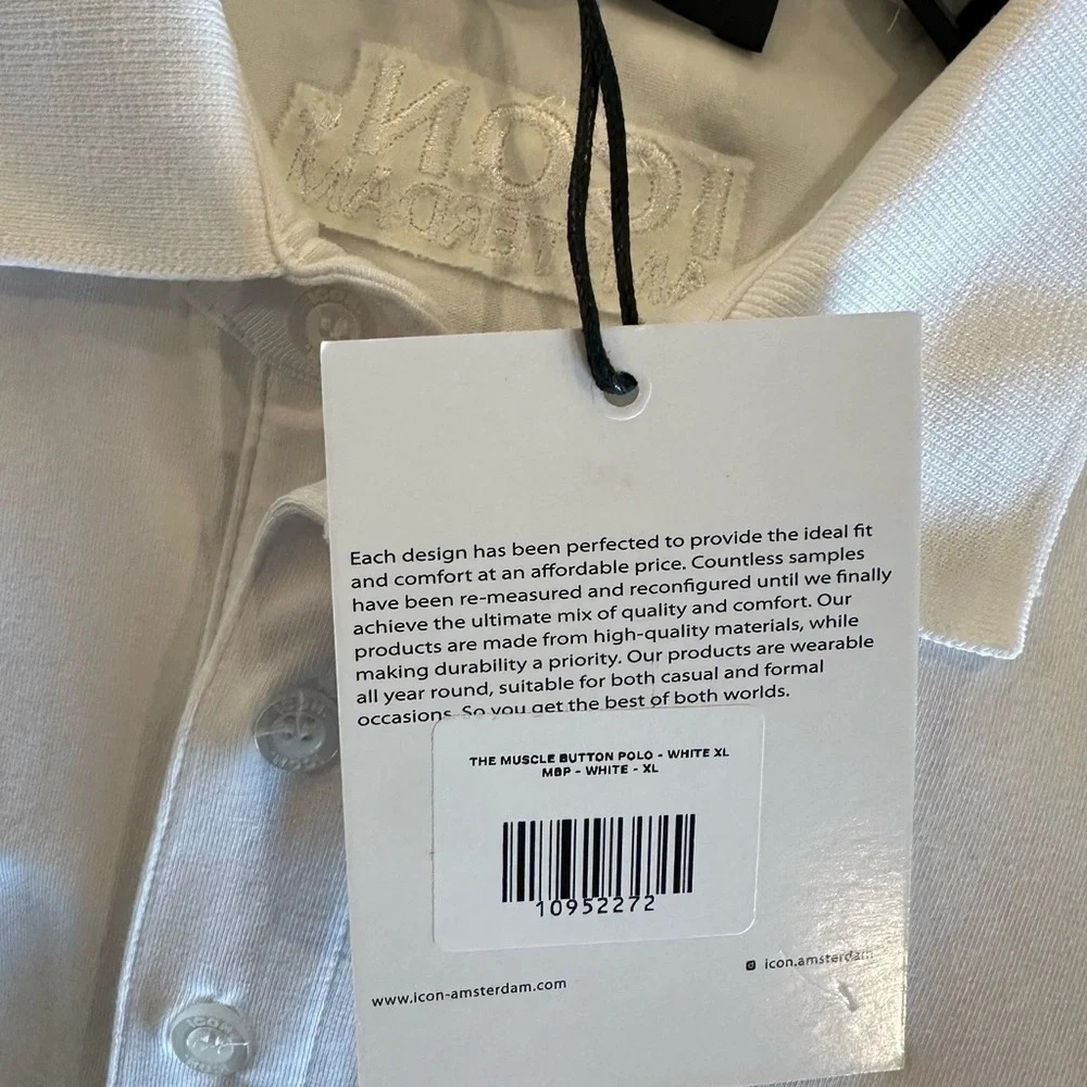Icon Amsterdam Button Polo Muscle Fit - Picture 8 of 8